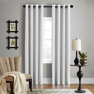 Grand Luxe Pearl All Linen Gotham Grommet Curtain Panel