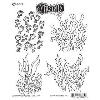 Dyan Reaveley's Dylusions Cling Stamp Collection-Ocean Backgrounds