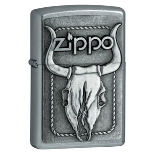 Zippo Bull Skull Emblem Metal Lighter