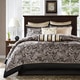 Madison Park Wellington Black 12-piece Complete Bed Set - Thumbnail 0