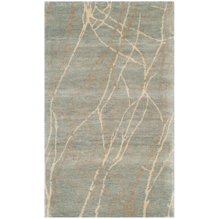 Martha Stewart Liana Blue/ Herron Wool Rug (2'6 x 4'3)