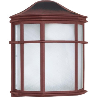 Nuvo Energy Saver 1-light Old Bronze Cage Lantern Wall Fixture
