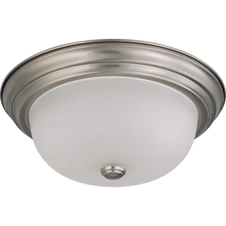 Nuvo Interior Home 2-light Brushed Nickel Flush Mount Fixture