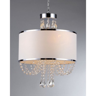 'Hera' Shaded Crystal-detailed 4-light Chandelier