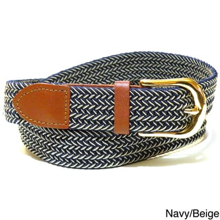 Men's Twin Color Woven Stretch Belt