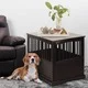 Wooden End Table and Pet Crate - Thumbnail 1