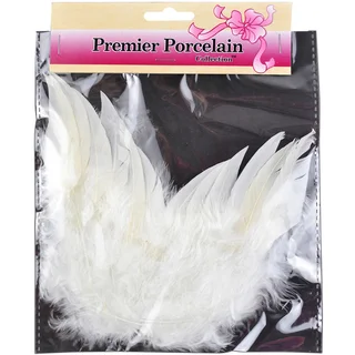 Feather Angel Wings 6"X5-1/2"-White