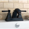 Oil-rubbe Bronze Centerset Bathroom Faucet