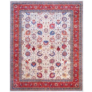 Herat Oriental Afghan Hand-Knotted Vegetable-dyed Wool area Rug (12' x 14'8")