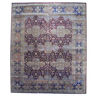 Herat Oriental Indo Hand-knotted Vegetable Dye Wool Rug (12'1 x 14'7)