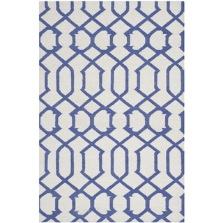 Safavieh Handwoven Moroccan Reversible Dhurrie Ivory Wool Geometric Rug (9' x 12')