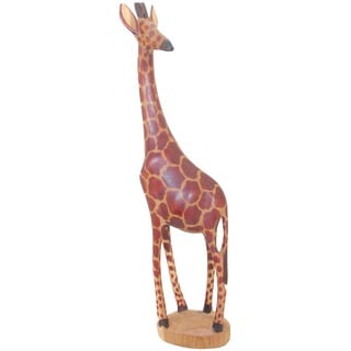 Handcarved Wooden Giraffe Statue (Kenya)