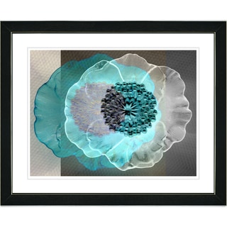 Studio Works Modern 'Turquoise Day Flower' Framed Print