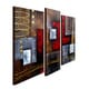'Abstract 407' Hand Painted 3-piece Gallery-wrapped Canvas Art Set - Thumbnail 1