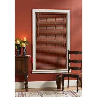 Cherry Finished Real Wood Window Blind
