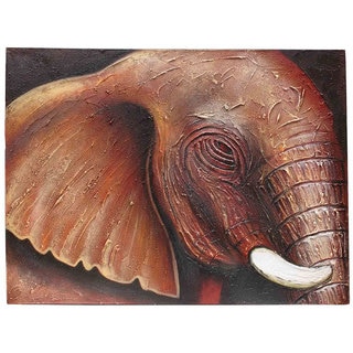Elephant Eye' Original Canvas Painting, Handmade in Indonesia