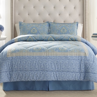 Laura Ashley Prescot Cotton 4-piece Comforter Set