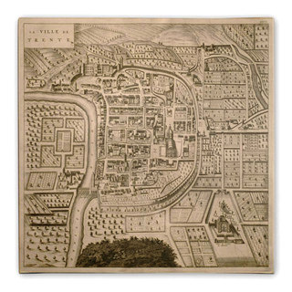 Pierre Mortier 'Map of Trento, 1704' Canvas Art