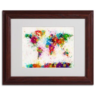 Michael Tompsett 'World Map...Paint' Framed Matted Art