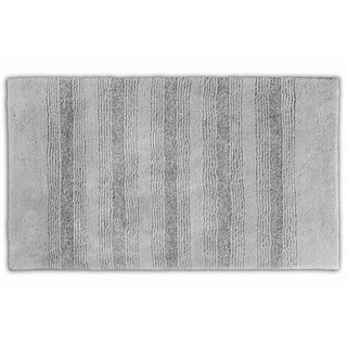 Somette Westport Platinum Grey Stripe 30 x 50 Washable Bath Rug
