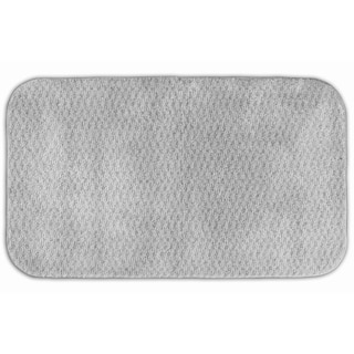 Somette Enliven Platinum Grey Textured 30x50 Bath Rug