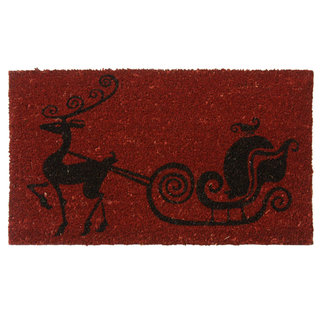 Rubber-Cal 'Rudolph the Red Nose Reindeer' Coir Holiday Door Mat