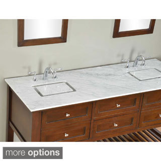 Direct Vanity 70-inch Dark Brown Mission Spa Double Vanity Sink Cabinet