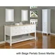 Direct Vanity Sink 70-inch Pearl White Mission Spa Double Vanity Sink Cabinet
