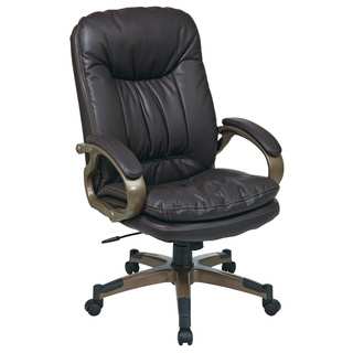 Office Star Products 'Work Smart' Eco Leather Seat and Back Executive Chair Model ECH8350