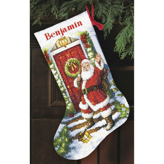 Gold Collection Welcome Santa Stocking Counted Cross Stitch