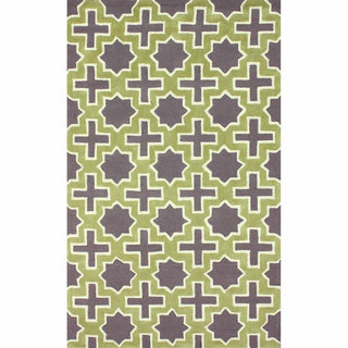 nuLOOM Handmade Indoor / Outdoor Marrakesh Trellis Green Rug (7'6 x 9'6)