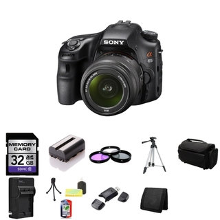Sony Alpha SLT-A65 24.3MP Black Digital SLR Camera with 18-55mm Lens Bundle
