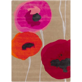 Sanderson Hand-tufted Poppies Contemporary Floral Rug (2' x 3')