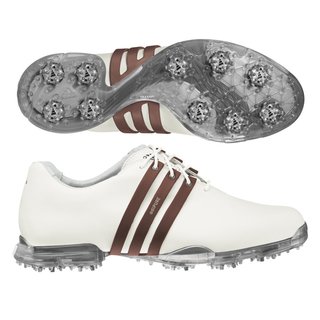 Adidas Men's Adipure White/ Brown Golf Shoes
