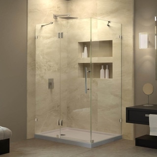 DreamLine Quatra Lux 34.312 x 46.312-inch Frameless Hinged Shower Enclosure
