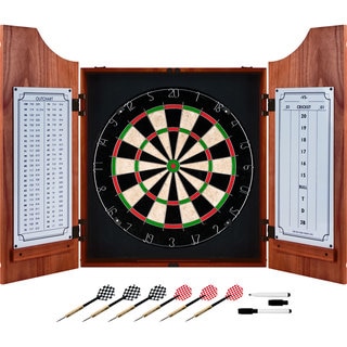 Trademark Games Beveled Wood Dart Cabinet Pro Style Board