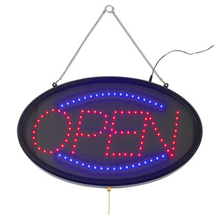 Winco Open LED Transparent Cover Sign