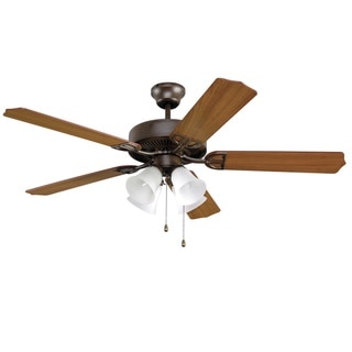Fanimation Aire Decor 52-inch Oil-Rubbed Bronze 4-light Frosted Shade Ceiling Fan