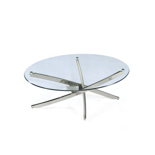 Zila Oval Glass Cocktail Table