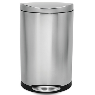 simplehuman Semi-Round Step Brushed Stainless Steel Trash Can (10.5 Gallons)