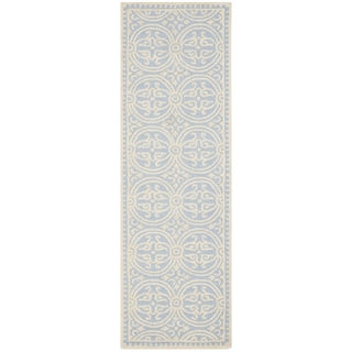 Safavieh Handmade Cambridge Moroccan Light Blue/ Ivory Rug (2'6 x 18')