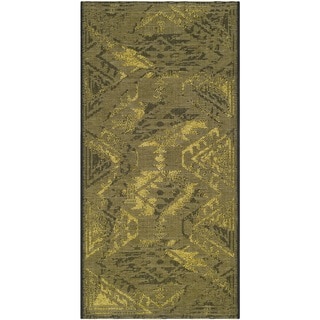 Safavieh Palazzo Black/ Green Over-dyed Chenille Rug (2' 6 x 5')