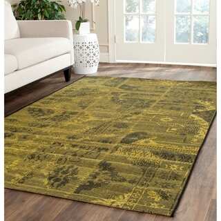 Safavieh Palazzo Black/Green Over-Dyed Chenille Contemporary Rug (5' x 8')