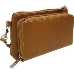 Piel Leather Saddle Shoulder Bag/Wristlet