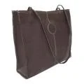 Women's Piel Leather Medium Market Bag 2344 Chocolate Leather