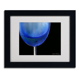 Kathie McCurdy 'Blue Wine Glass' Framed Matted Giclee Art