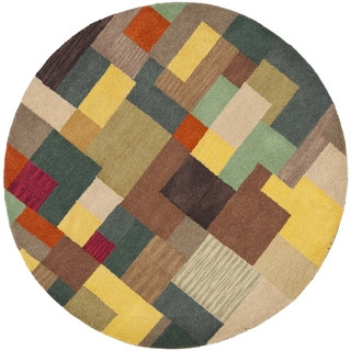 Safavieh Handmade Soho Modern Abstract Multicolored Wool Rug (8' x 8' Round)