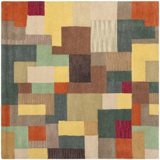 Safavieh Handmade Soho Modern Abstract Multicolored Wool Rug (8' x 8' Square)