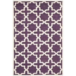 Safavieh Handmade Moroccan Purple Wool Rug (5' x 8')
