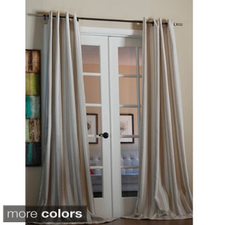 Lambrequin Taylor Bold Stripe Linen Blend 96-inch Curtain Panel